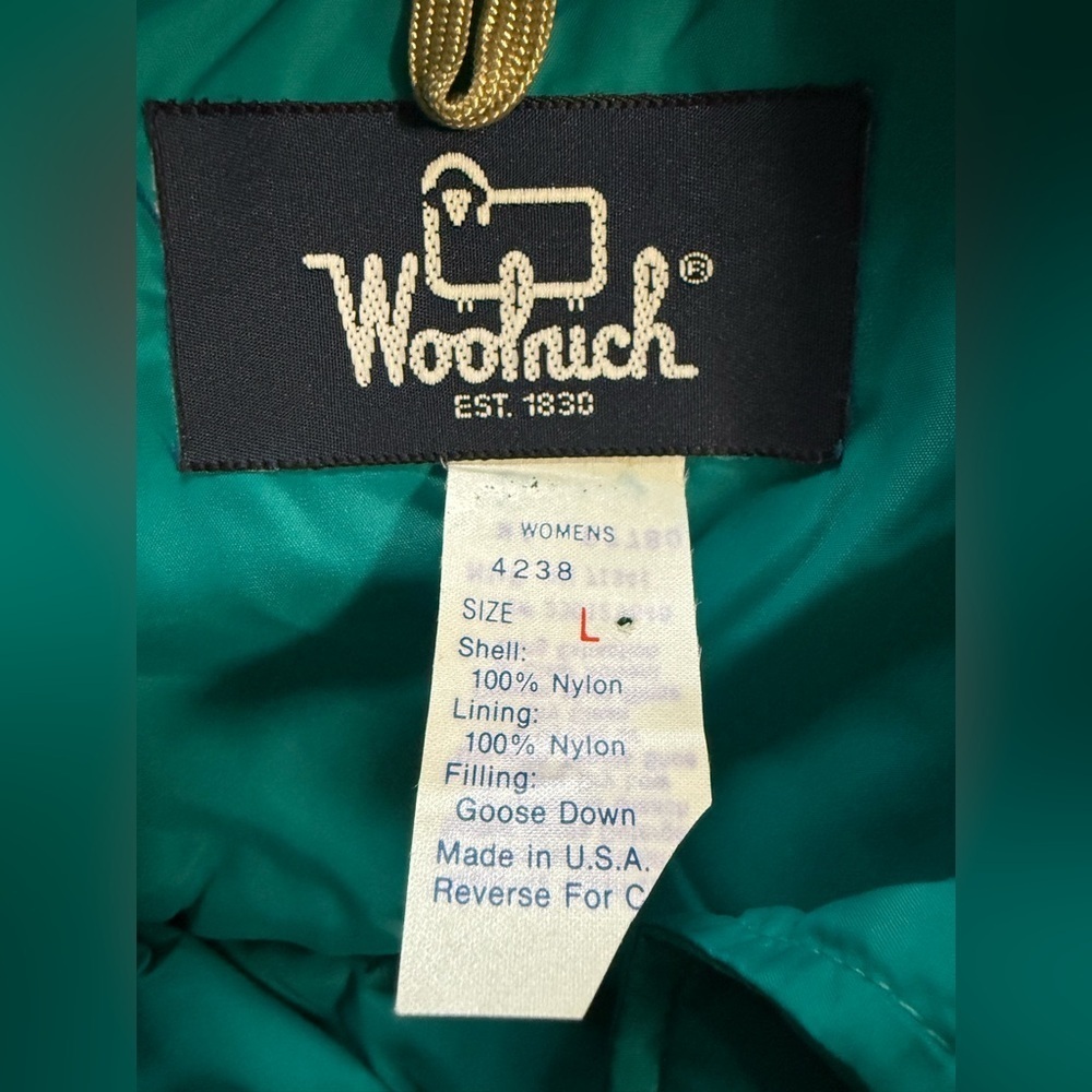 Vintage Woolrich Women’s Teal Puffer Vest - Size Large - Picture 5 of 6